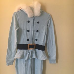 Light blue ladies xsm Aeropostale  onesie pajamas